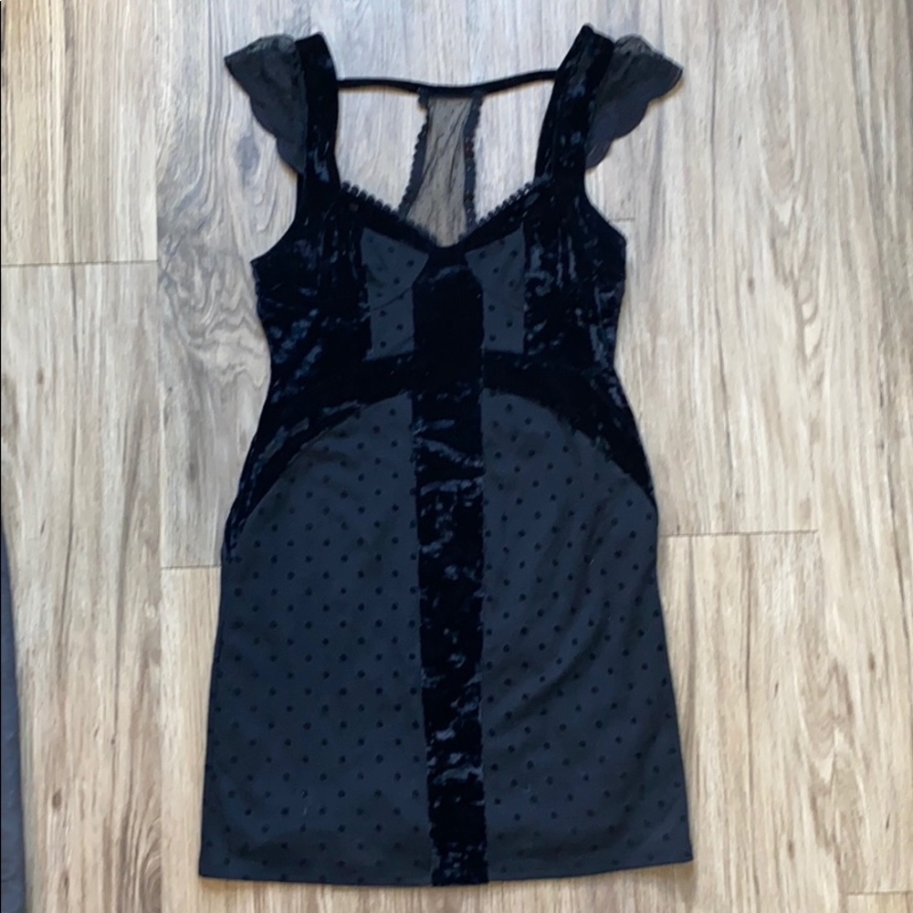 Free People. Mini black dress.